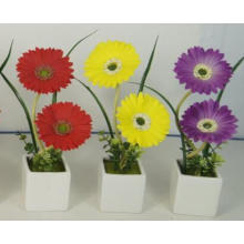 Promotional Gift for LED Artificial Flowers with Ceramics Pot